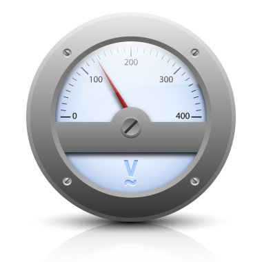 Analog voltmetre. vektör çizim
