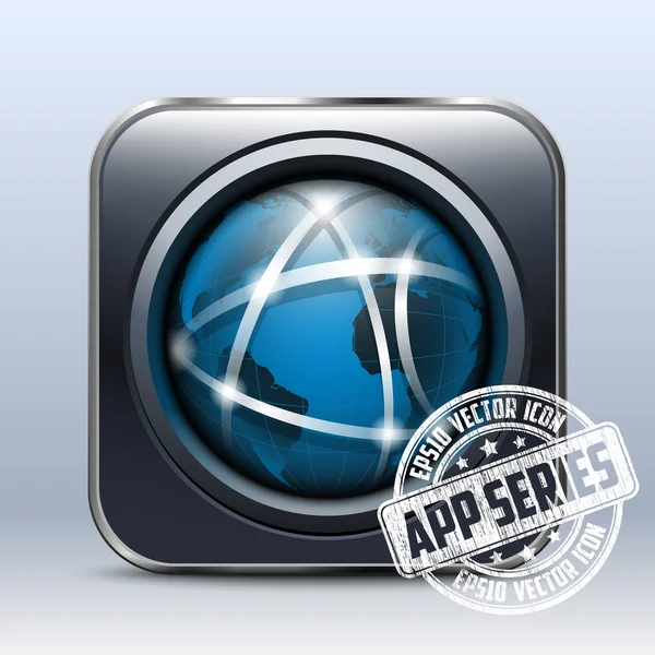 Wereldwijde communicatie pictogram. app serie — Stockvector
