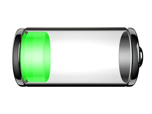 Battery icon with a extra low charge — Stock Photo, Image