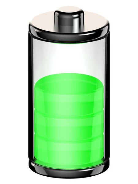 Ikona baterii z połowę opłaty — Zdjęcie stockowe