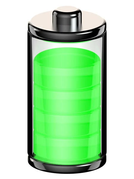 Battery icon with a high level of charge — Stock Photo, Image