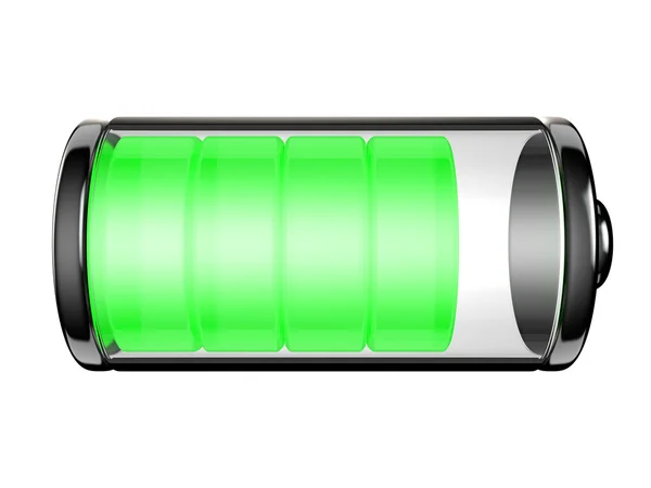 Ícone da bateria com um alto nível de carga — Fotografia de Stock
