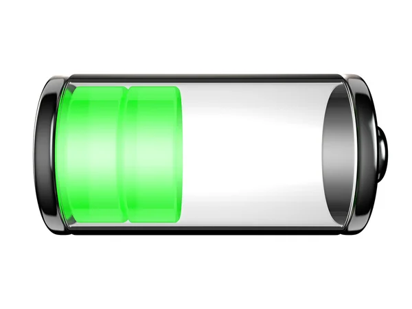 Battery icon with a high level of charge — Stock Photo, Image