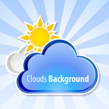 Güneş bulutların arka plan