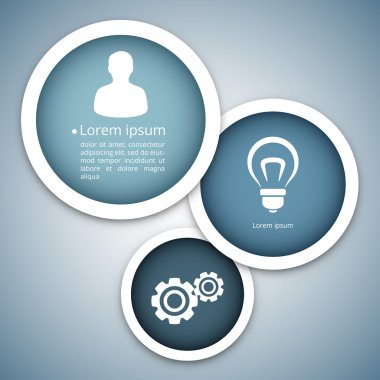 Infographic çemberin elemanları ile tasarım şablonu