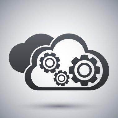 vektör cloud computing