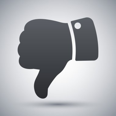 vektör el başparmak aşağı simgesi