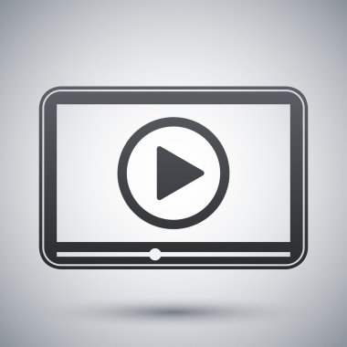 Vektör media player simgesini