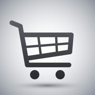 Vector shopping cart icon clipart