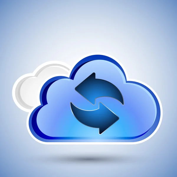 Cloud computing Aggiorna icona — Vettoriale Stock