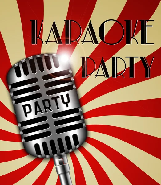 Karaoke-Party-Plakat — Stockvektor