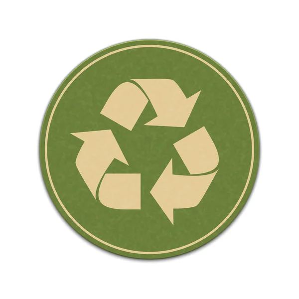 Pegatina de reciclaje de papel — Vector de stock