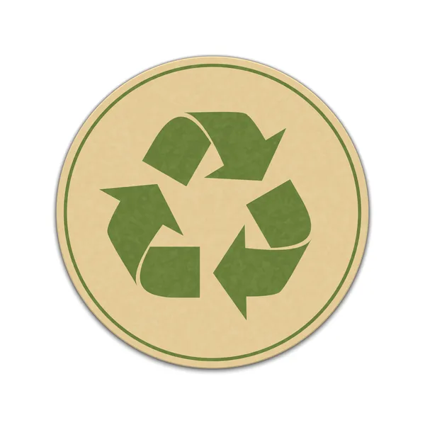 Paper recycle sticker — Stock Vector