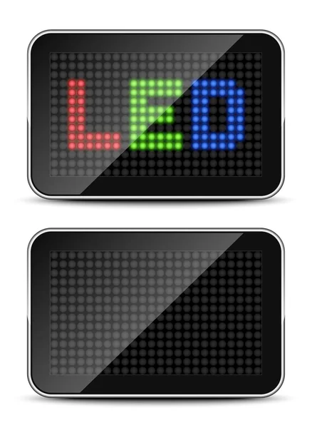 Screen icons with LED — Stock Vector