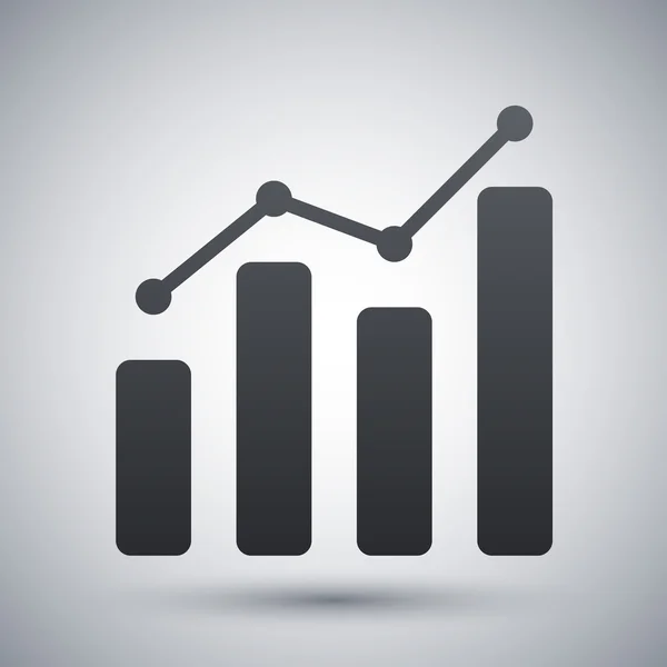 Ícone do gráfico de negócios vetorial — Vetor de Stock