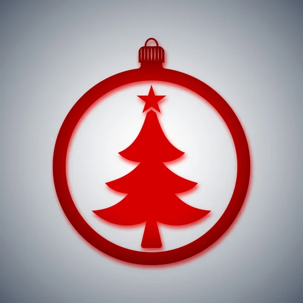 Vektor-Weihnachtskugel-Symbol — Stockvektor