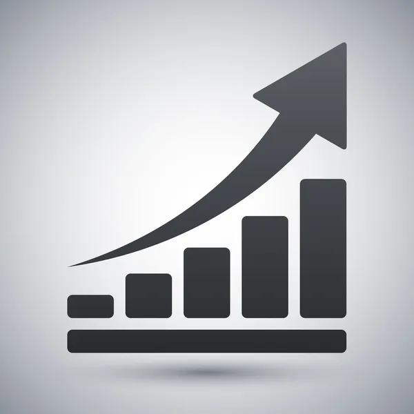 Vektör büyüyen grafik simgesi
