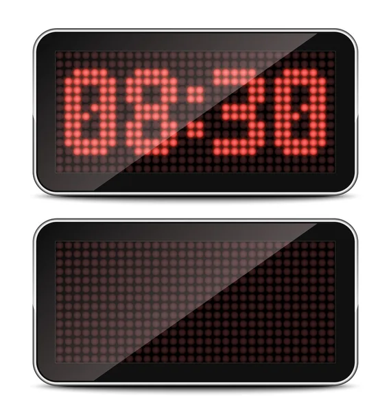 Vector LED Clock — Stock Vector