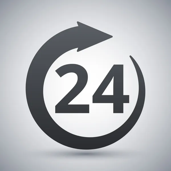vektör 24 saat simgesi