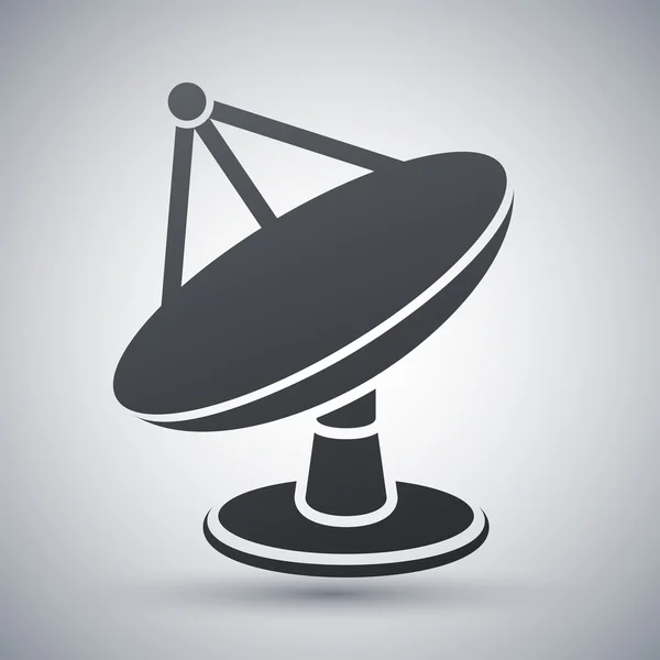 Vector satellite dish icon — Stock Vector