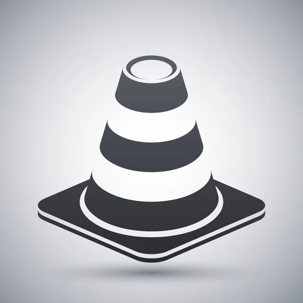 Vector traffic cone icon — Stock Vector