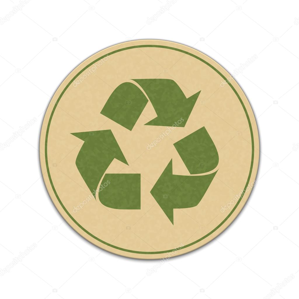 Paper recycle sticker