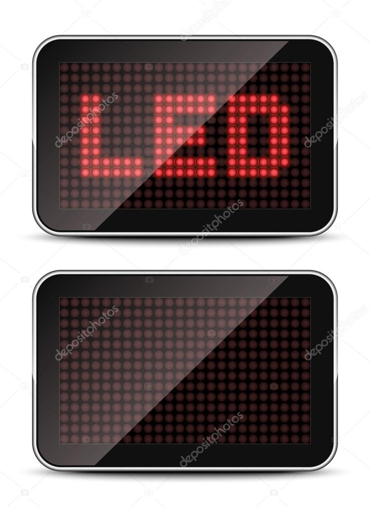 Screen template with LED