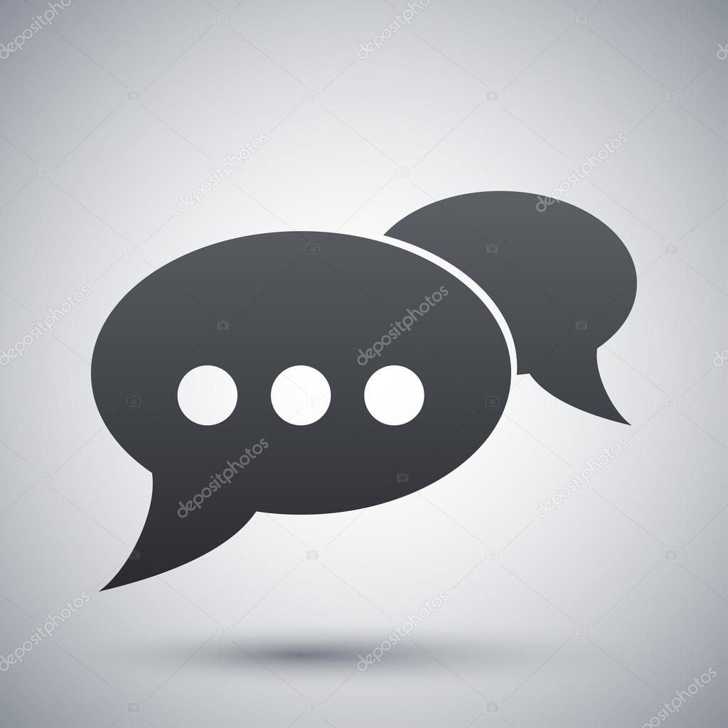 Vector speech bubbles chat icon