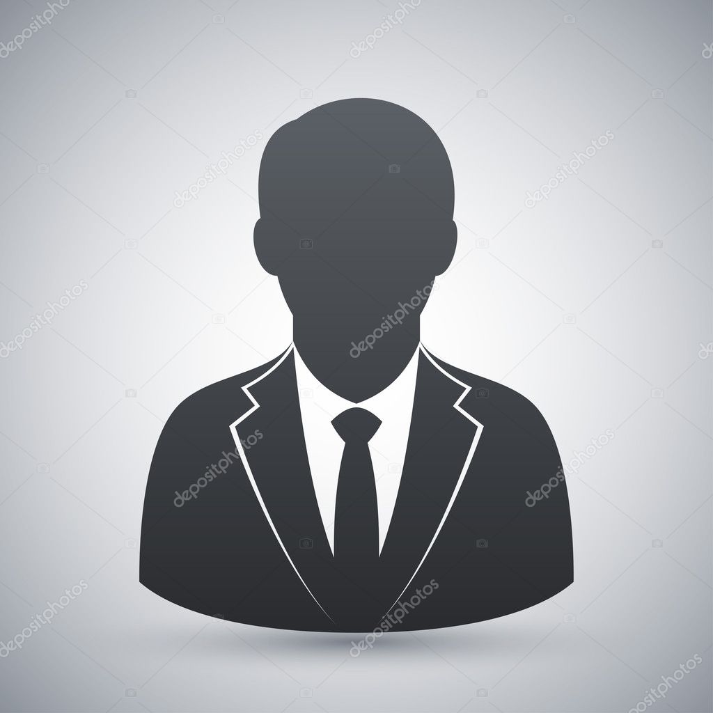 Vector user icon of man