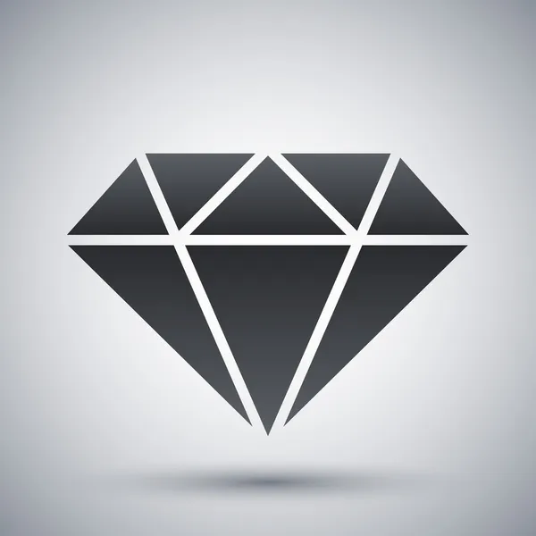 Icono de diamante — Vector de stock