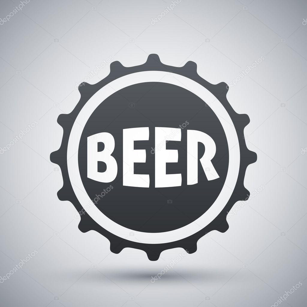 Beer Bottle Cap Icon Stock Vector Image By C Realvector