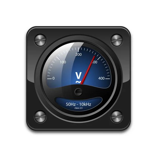 Vector voltmeter pictogram — Stockvector