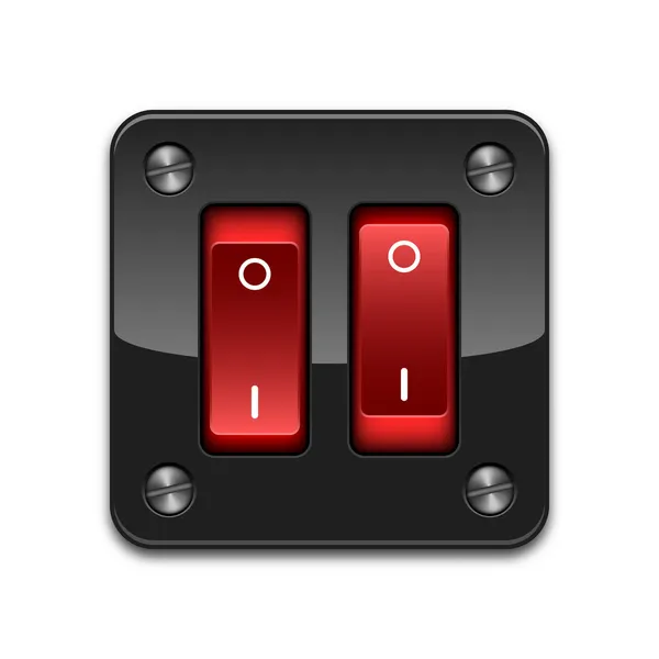 Vektor dubbel power switch icon — Stock vektor