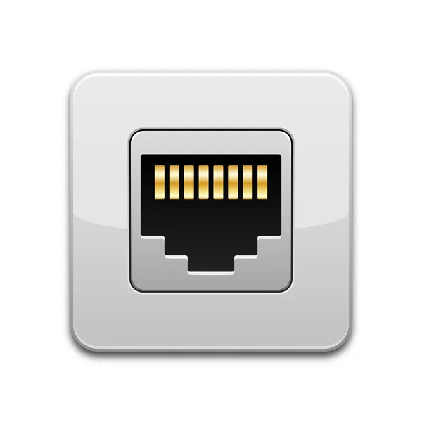 Vector network socket icon — Stock Vector