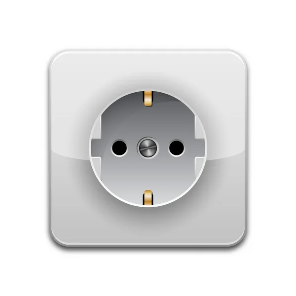 Vector power outlet icon — Stock Vector