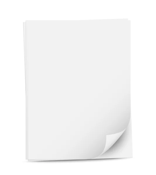 Blank sheets of paper — Stock Vector