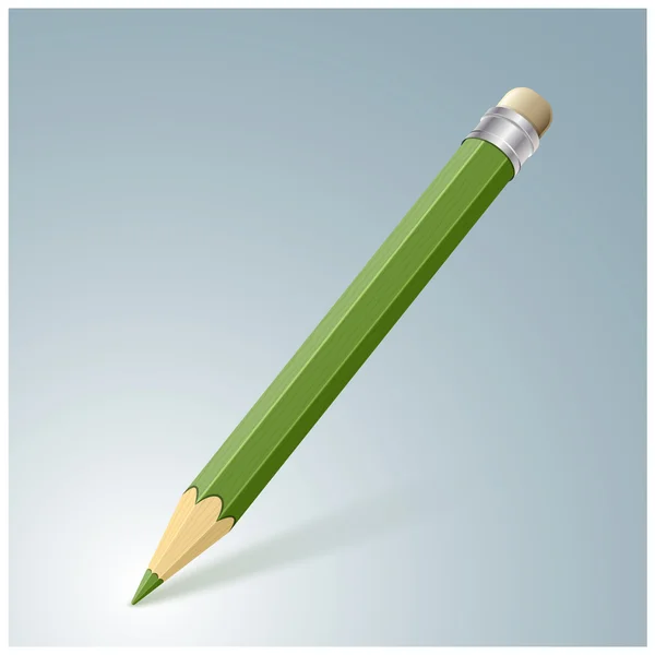 Crayon vert — Image vectorielle