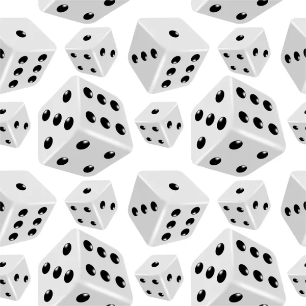 Dices fondo sin costuras — Vector de stock