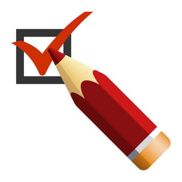 Карандаш с флажком
