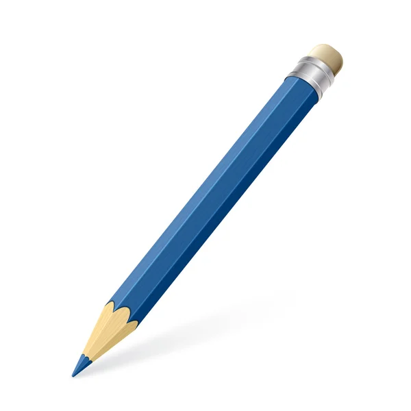 Blue color pencil — Stock Vector