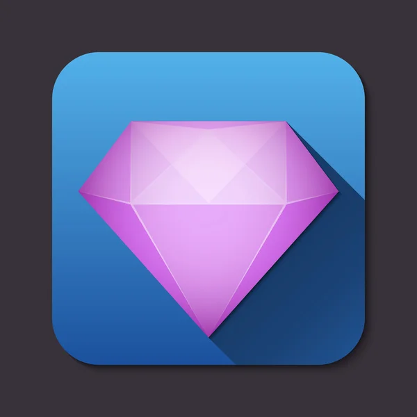 Vector icono de diamante — Vector de stock