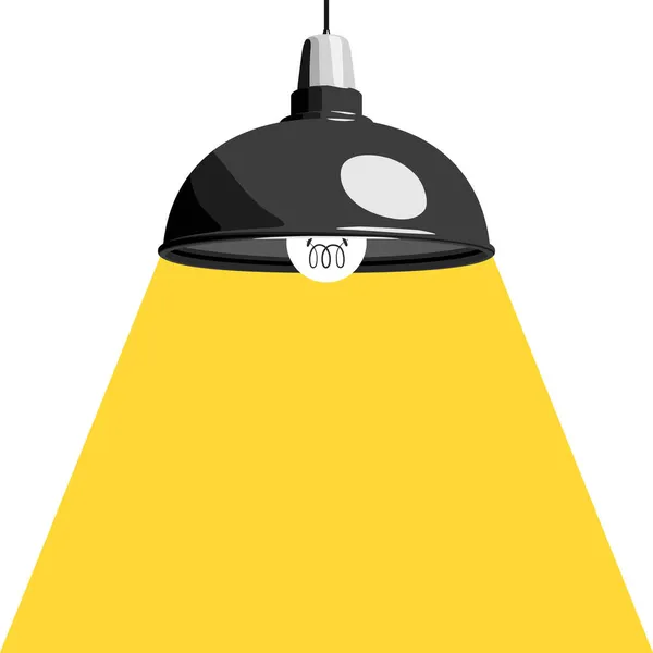 Skandinavisk Stilhängslampa Taklampa Eller Hängande Lampa Med Ljusstråle Inredningselement Vektorillustration — Stock vektor
