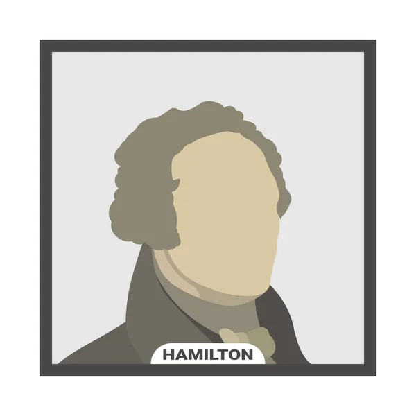 Alexander Hamilton Estadista Americano Dos Fundadores Dos Estados Unidos Retrato —  Vetores de Stock