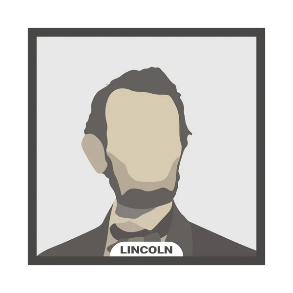 Abraham Lincoln Abogado Estadista Estadounidense 16º Presidente Los Estados Unidos — Vector de stock