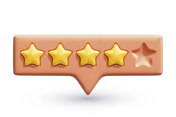 Pięć Gwiazdek Golden Reviews Stars Tooltip Element Interfejsu Użytkownika Opinie — Wektor stockowy