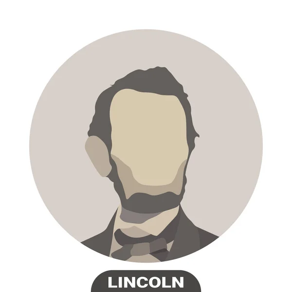 Abraham Lincoln Americký Právník Státník Prezident Spojených Států Vektorový Portrét — Stockový vektor