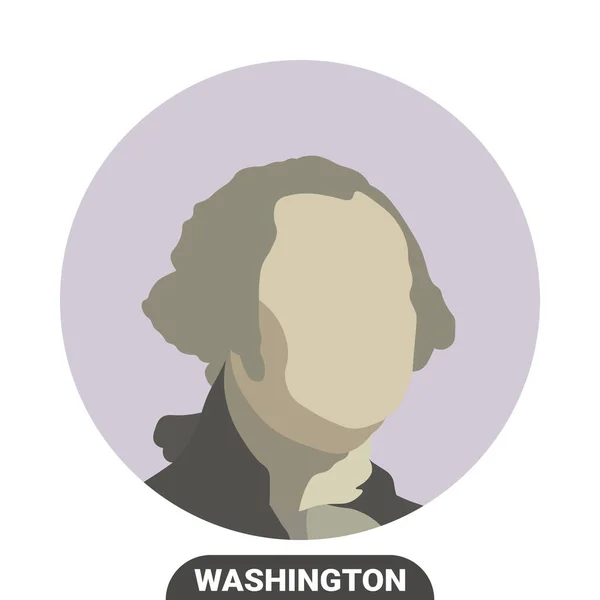 George Washington Soldado Americano Estadista Pai Fundador Primeiro Presidente Dos —  Vetores de Stock