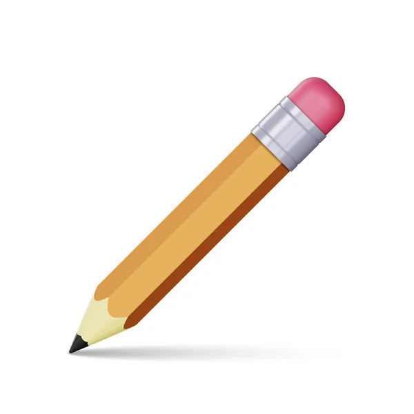 Pencil Icon Isolated White Background Stock Vector Illustration — Archivo Imágenes Vectoriales