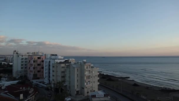 Time Lapse Street Cars Seashore Larnaca Cyprus — стокове відео