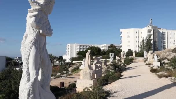 Ayia Napa Cyprus December 2021 Sculpture Park Many Sculptures National — Wideo stockowe